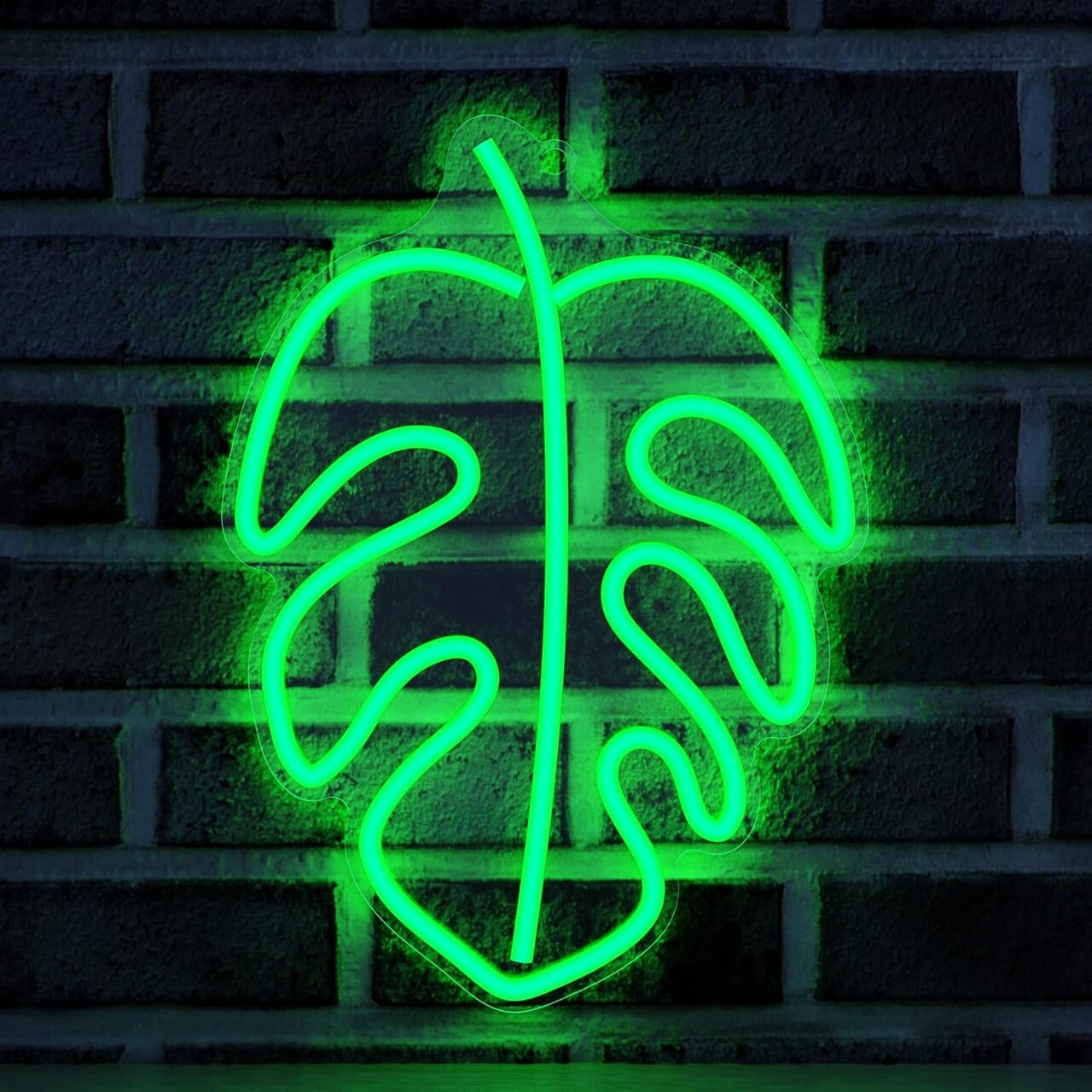 Tropical Summer Monstera Neon Sign, Green Palm Leaves LED Light Up Signs for Tropical Party Decorations, Home Safari Jungle Decor